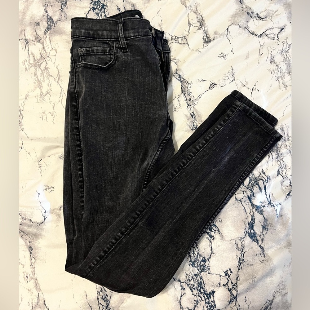 Hollister Men’s Extreme Skinny Distressed Jeans - Faded Black Wash - 30x32